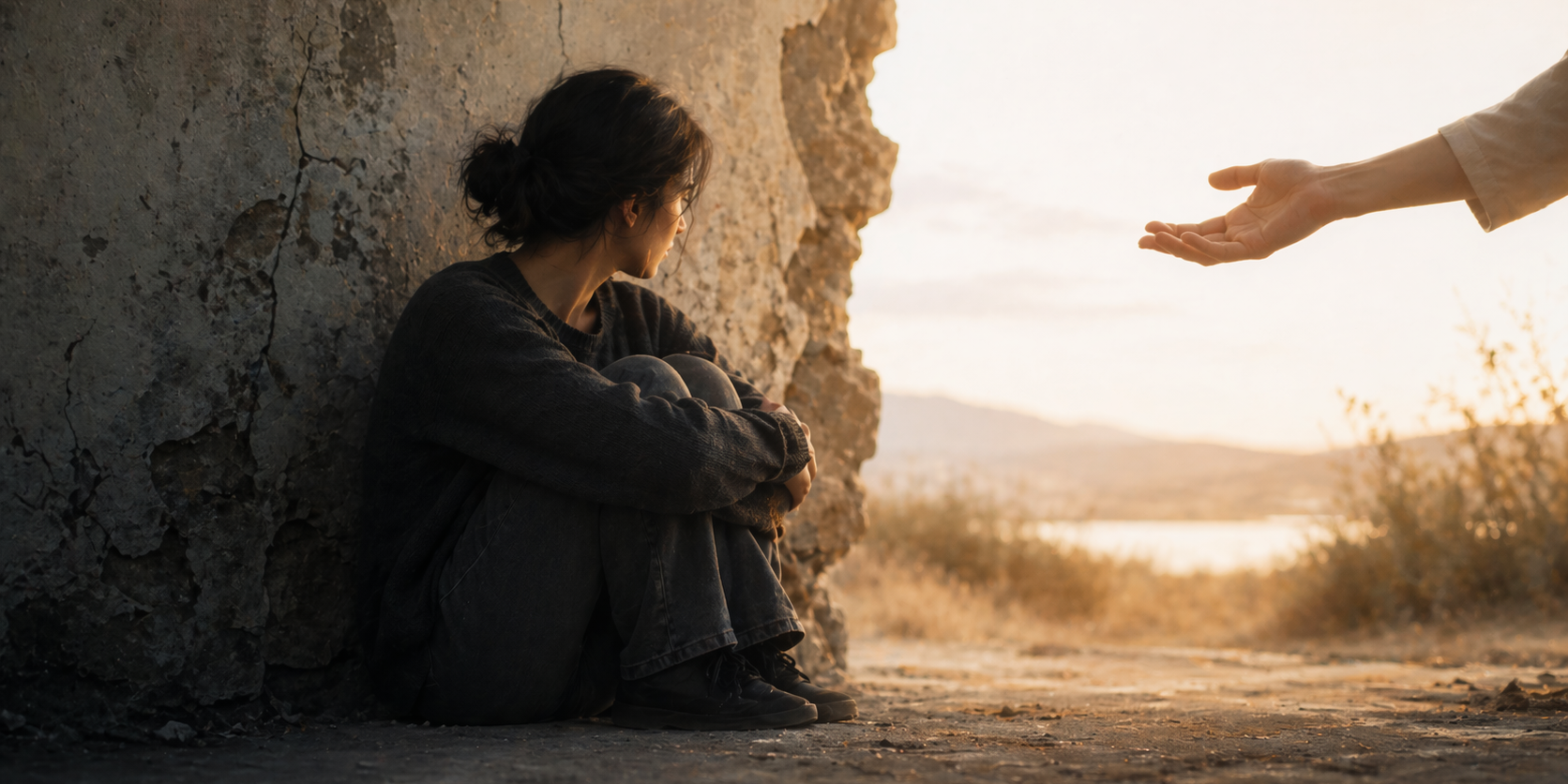 Ilustración realista sobre la dificultad para pedir ayuda psicológica