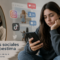 Joven usando redes sociales y su impacto en la autoestima